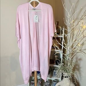 NWT Illuminate XL/2XL Gorgeous Soft Light Pink Open Front Cardigan/Kimono